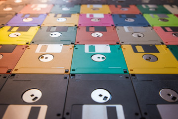 Colored floppy disks