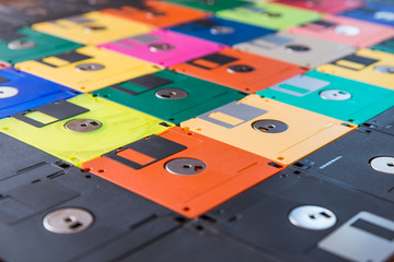 Colored floppy disks