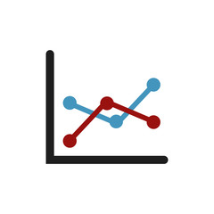 stock chart icon vector design template