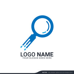 Modern search logo design template. Editable symbol icon logo design.