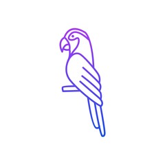 Parrot Bird Line Art Designs Concept illustration Vector Template.