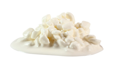 Fototapeta na wymiar Cottage Cheese. Isolated on white background.