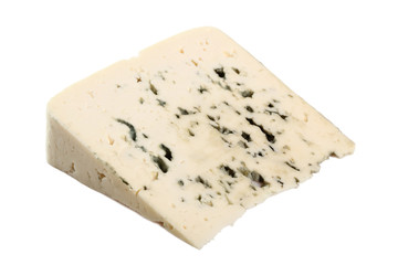 Blue cheese. Isolated on white background.