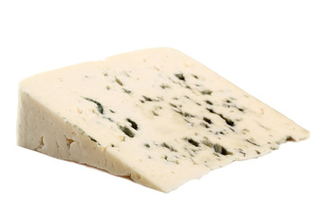 Blue cheese. Isolated on white background.
