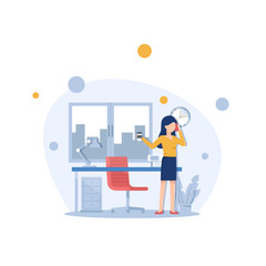 Business woman,Illustration with people working in the office