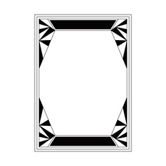 BLACK AND WHITE ABSTRACT FRAME DESIGN