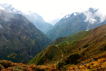 Fototapeta na wymiar Berge Himalaya Nepal