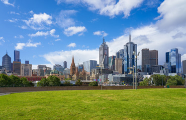 Fototapeta na wymiar Melbourne cityscape skyline
