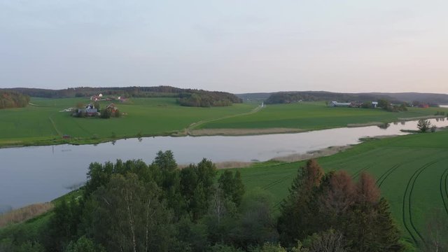 Lake in evening light 