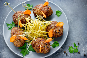 Halloween meatball mice , creative and fun food for kids