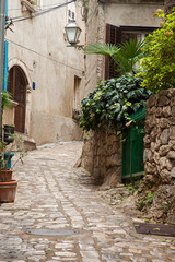 Alley in the old town, town of Krk,island Krk, Kvarner Gulf, Adriatic Sea, Croatia,europe