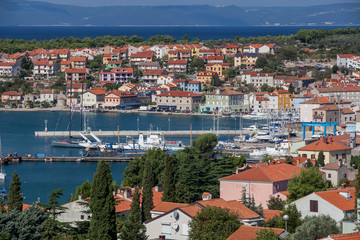 Obraz premium Blick auf den Hafen von Cres, Kroatien, Europa|View onto the port of Cres, Croatia, Europe