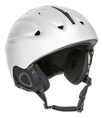 White helmet adventure cycling skiing