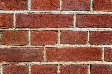 Wall with brickwork. Close-up. Background. Space for text.