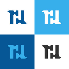 Letter H hammer logo icon, repair tool kit symbol - Vector