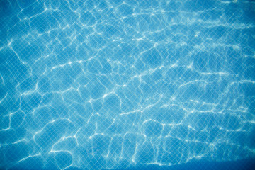 Swimming pool with blue water background