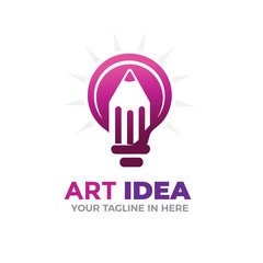 Art idea smart education logo design inspiration