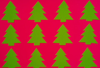 Pink background with Christmas holiday decorations pattern