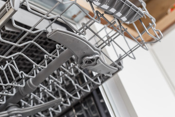 Shelf with nozzles in the dishwasher.