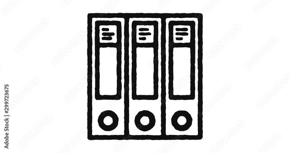 Poster document archive outline icon animation footage/video. hand drawn like symbol animated with motion g