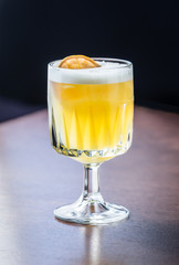 Mai Tai cocktail isoleted on a bar counter 