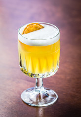 Mai Tai cocktail isoleted on a bar counter 