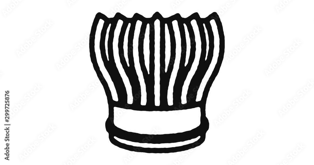 Aufkleber chef outline icon animation footage/video. hand drawn like symbol animated with motion graphic, can 