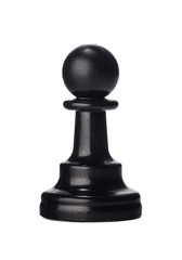 Black chess piece isolated on white background