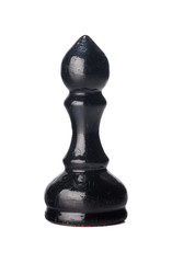 Black chess piece isolated on white background