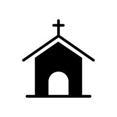 Church building icon vector design template