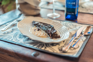 cod hake in clam sauce