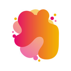 Set modern abstract geometric liquid banner flat design template