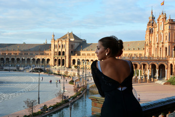young woman in Seville,Spain
