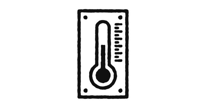 Degree outline icon animation footage/video. Hand drawn like symbol animated with motion graphic, can be used as loop item, has alpha channel and it's at 4K video resolution.