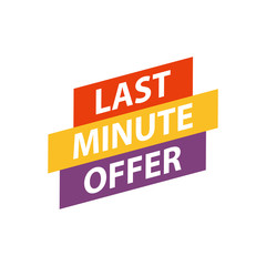 Last minute offer label background icon