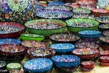 Traditional Turkish decorative ceramics for interior decoration