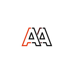 Letter AA logo icon design template elements