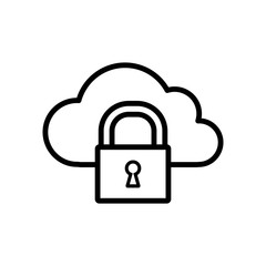 padlock - security icon vector design template