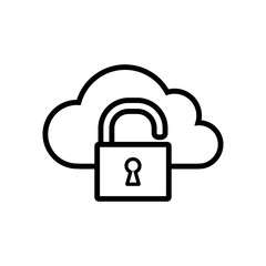 padlock - security icon vector design template
