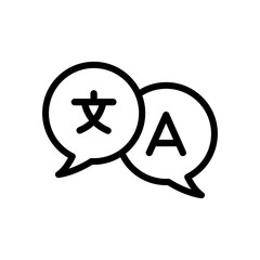 translate - translation icon vector design template