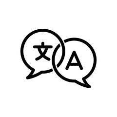 translate - translation icon vector design template