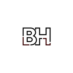 Letter BH logo icon design template elements