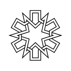 Kufic pattern symbol with a white background 