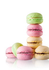 verschieden Macarons close up isoliert