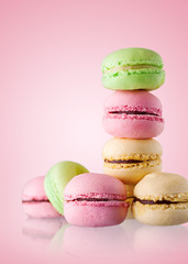 verschieden Macarons close up isoliert
