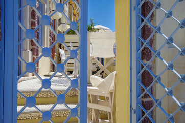 Amazing travel and honeymoon destination Santorin Santorini Oia Greek Island in the Aegean Sea for...