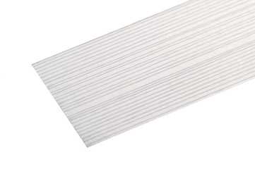 Reinforced adhesive tape fragment on a white background isolated