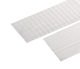 Reinforced adhesive tape fragment on a white background isolated