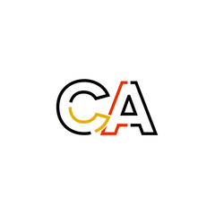 Letter CA logo icon design template elements