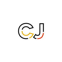 Letter CJ logo icon design template elements